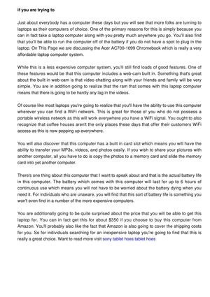 The Acer AC700-1099 Chromebook Is Actually A Great Option For A New Notebook Tablet