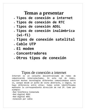 TIPOS DE CONEXIÒN