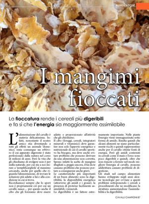 I mangimi fioccati per cavalli