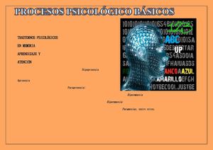 PATOLOGIAS EN APRENDIZAJE MEMORIA Y ATENCIÒN