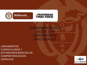 REFERENTES DE CALIDAD DEL ÁREA DE LENGUAJE