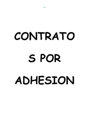 CONTRATOS POR ADHESION