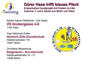 Dürer Hase trifft blaues Pferd