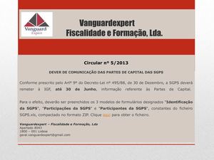 SGPS - Comunicações à IGF até 30.06.2013