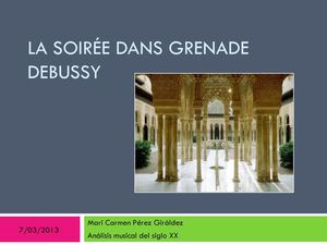 La soriée dans Grenade, Debussy