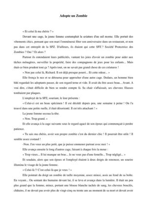 Adopte un Zombie (de Solenne Pourbaix)