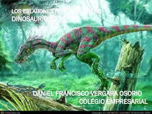 LOS ESLABONES PERDIDOS DE LOS DINOSAURIOS
