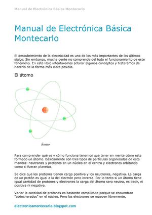 Manual de Electrónica Básica  Montecarlo