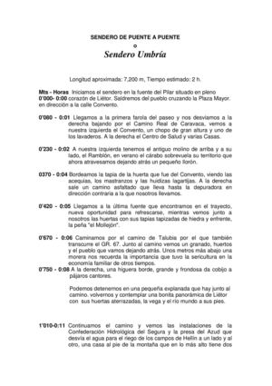 Ruta sendero puente a puente