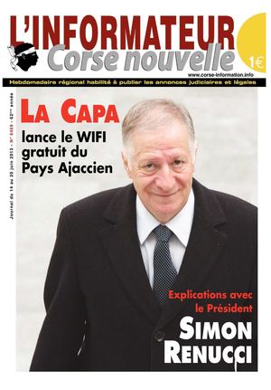 ICN N° 6469 Sans annonces légales ! LA CAPA lance le WIFI gratuit du Pays Ajaccien