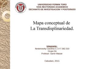 la trandiciplinariedad
