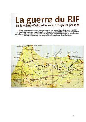 Dossier : la Guerre du RIF