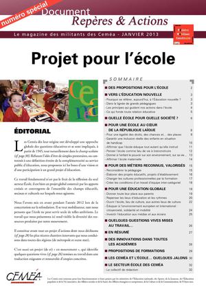 Le projet pour l'école des Cemea
