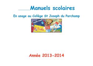 Manuels scolaires en usage