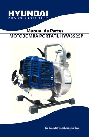 MANUAL DE PARTES MOTOBOMBA HYW3525P