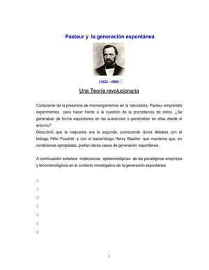 Pasteur y la generacion espóntanea