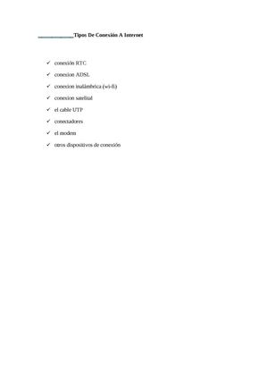Tipos De Conexión A Internet 