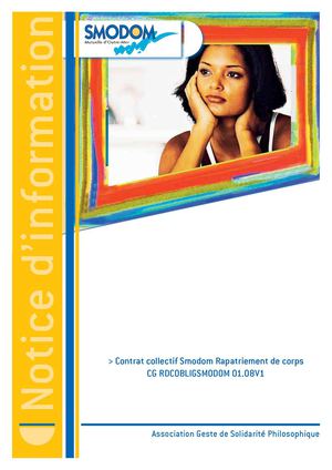 Contrat collectif SMODOM Rapatriement de corps - Association Geste de Solidarité Philosophiqu