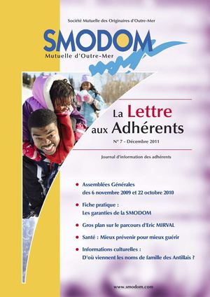 SMODOM - Lettre aux Adhérents n°07 - Décembre 2011