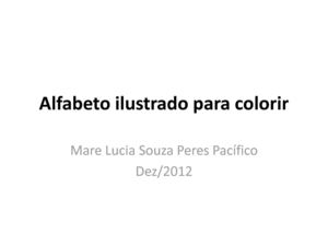 Alfabeto ilustrado para colorir