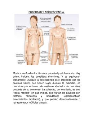 PUBERTAD Y ADOLESCENCIA