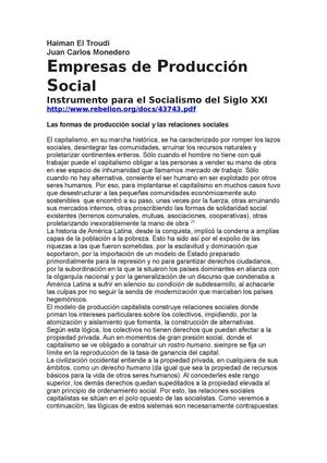 Empresas de producción social