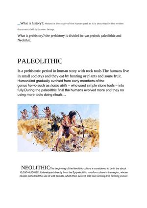 History through the ages.  Laro and Andima