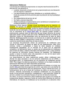 Aplicaciones Middleware