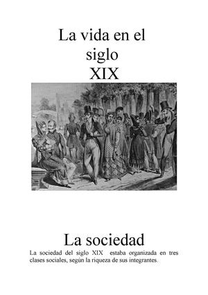La vida en el siglo XIX