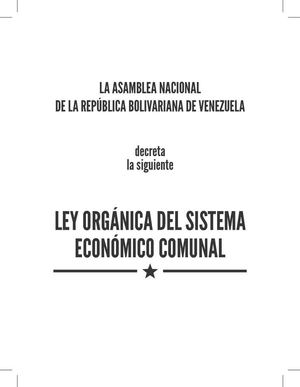 Ley Orgánica del Sistema Económico Comunal