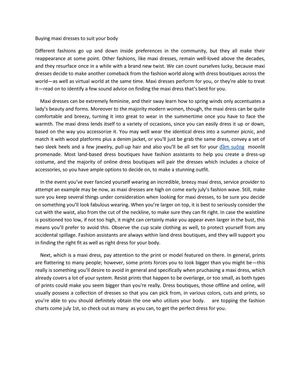 Buy Maxi Dresses Online You most likely are aware that it’s