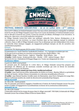 Festival Emmaüs Lescar-Pau