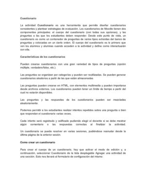 Un Cuestionario en Moodle