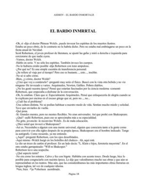 Isaac Asimov - El Bardo Inmortal