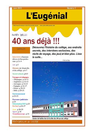 Journal du collège édition spéciale 40 ans !