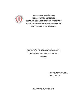 Ensayo definición de términos básicos