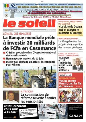 Edition du 21 Juin 2013