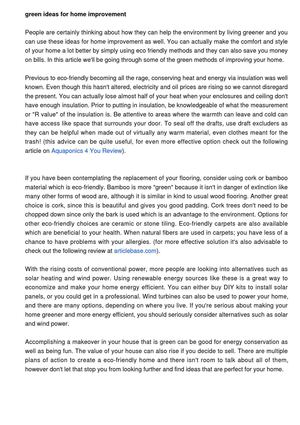 Realistic Home Design Suggestions With The Environment In Mind