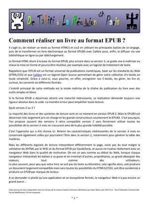 Comment réaliser un livre au format EPUB ?