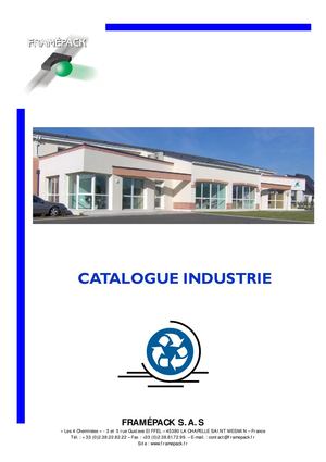 Catalogue Industrie - Framépack