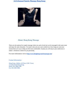Hong Kong Massage
