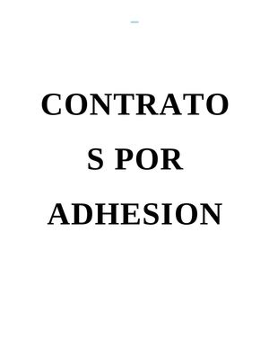 Contratos por Adhesión 
