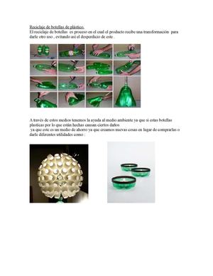 Reciclaje de botellas:medio de ayuda a nuestro ambiente y diferentes utilidades