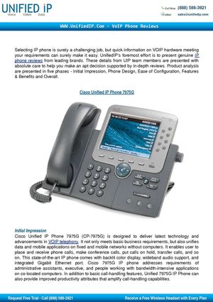 Cisco Unified IP Phone 7975G Review