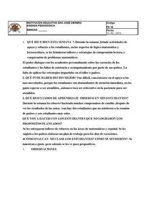 Semana 20 de Evaluación y refuerzo