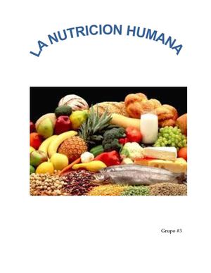 La Nutrición Humana
