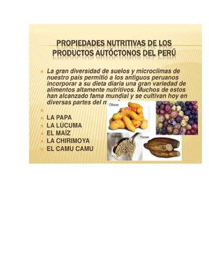 Los alimentos autoctonos