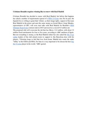 Cristiano Ronaldo requires winning like to renew with Real Madrid