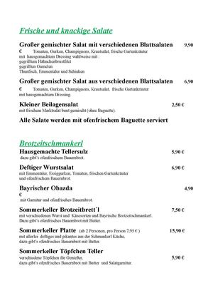 Speisekarte Sommerkeller-Affing 24.6.2013