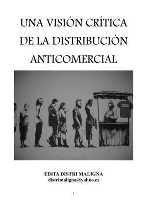 Vision Critica De La Distribucion Anticomercial